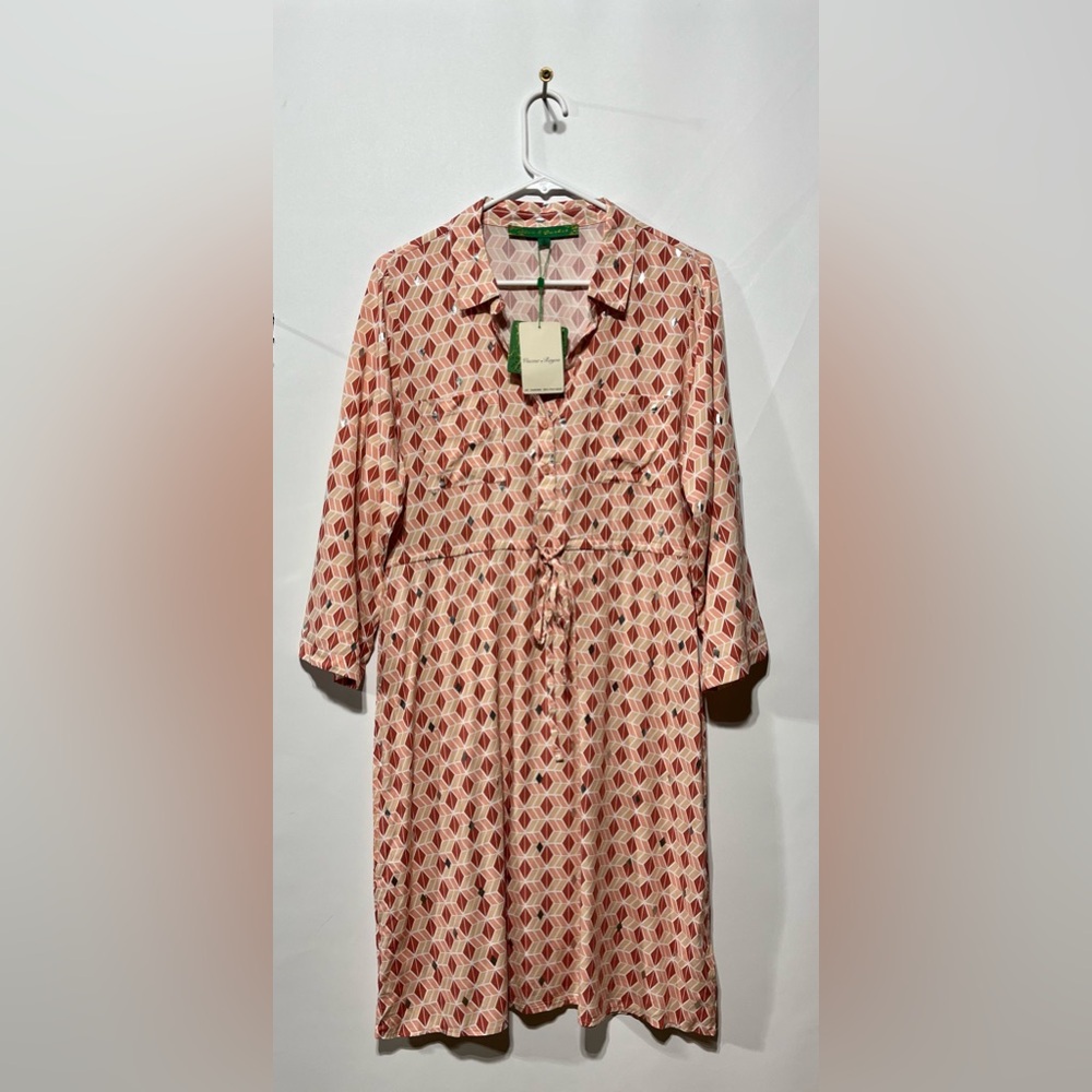 Alex & Parker 100% Viscose Geometric Dress Size Large New With‎ Tags